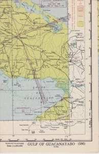 WW2 1943 Restricted Map AAF Aeronautical Chart Cuba Gulf of Guacanayabo (586) - Picture 1 of 3