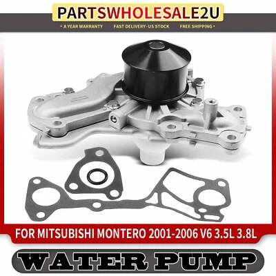 Bomba de agua del motor con junta para Mitsubishi Montero 2001-2006 V6 3,5 L 3,8 L gasolina Foto 1 de 4