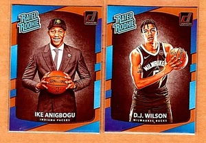 2017-18 DONRUSS RATED ROOKIE "(X2)"IKE ANIGBOGU","D.J. WILSON" - Picture 1 of 3