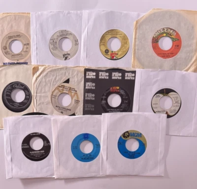 LOT of 11 Singer Songwriter Rock 45 RPM Records 1970s VG to NM Foto 1 de 4
