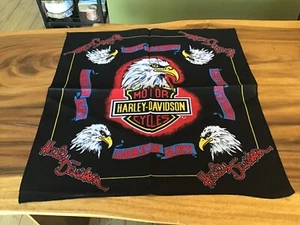 Vintage Harley Davidson Bandana/Handkerchief 22" x 22" American Glory - NWOT's - Imagen 1 de 7