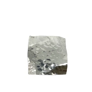 Vintage 925 Sterling Silver Hammered Pattern Modernist Abstract Square Pendant - Picture 1 of 6