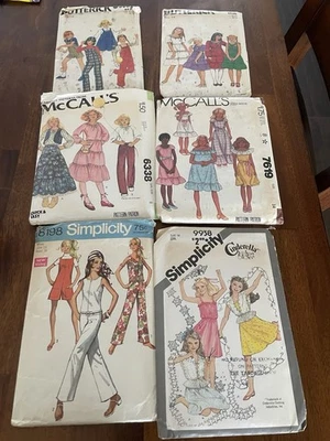Lot Of 6 McCall’s Simplicity Butterick Sewing Patterns For Girls. Sizes 8 14 16 - Image 1 of 4