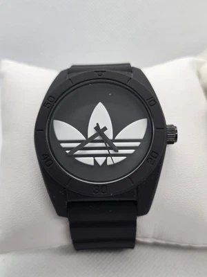 Adidas 42mm Men's Watch Black Tone Silicone Band Logo Dial New Battery ADH6167 - Image 1 of 4