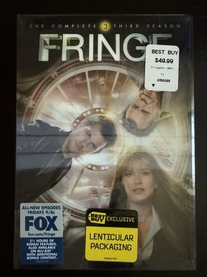 Fringe: Complete Third Season (DVD) SPECIAL LENTICULAR COVER! NEW! FACTORY ! - Image 1 of 2