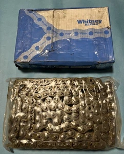 Whitney 80-2CB COT Cottered Precision Roller Chain 1 Inch Pitch 10 Ft NOS SEALED - Picture 1 of 10