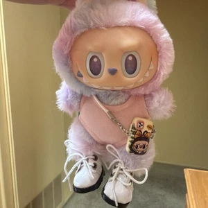 Kleidung für POPMART Labubu die Monster aufregende Macaron rosa Body Schuhe - Bild 1 von 11