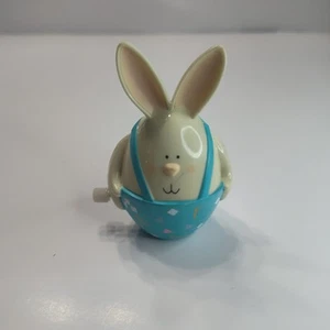 Vintage Bunny Rabbit Wind Up Toy Easter Plastic Hallmark 1987 - WORKS - Picture 1 of 3
