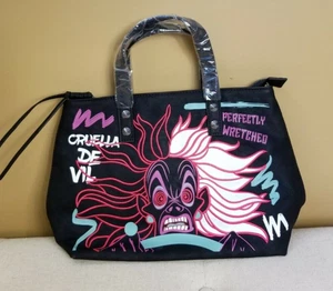 Disney Villains Danielle Nicole Cruella Deville Tote Handbag Crossbody Black NEW - Picture 1 of 12