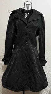 CHIC Star Gothic Steampunk Victorian Style Corset Backed Trench Coat Size 18 - Picture 1 of 12