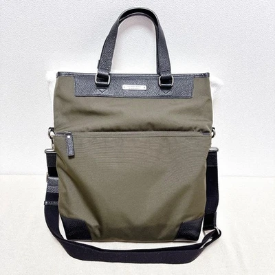 Burberry Black Label Nylon Tote Men Bag JPN Original LTD Collection Accessory Or - Image 1 of 4