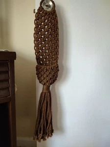 MCM Macrame Wall Pocket Hanging Set Of Two Excellent Vintage Condition 22"... - Picture 1 of 14