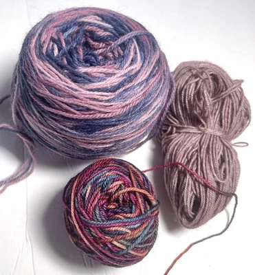 UNBRANDED  Wool /wool blend YARN  lot of 3 MAKE SOCKS!I Combine Ship - Image 1 of 2
