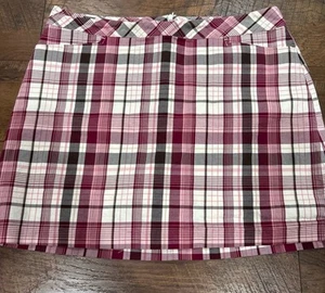 Lady Hagen Golf Skort Size 12 Plaid Purple Print - Picture 1 of 7