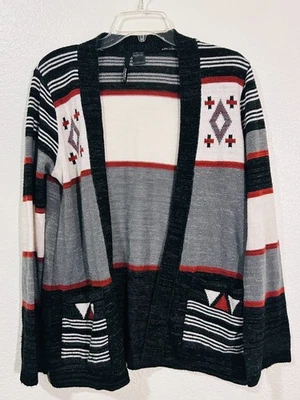 Cárdigan tejido frente abierto O’Neill - patrón de rayas suroeste talla M Foto 1 de 4