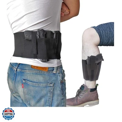 Bundle of Belly Band + Ankle Holster, Concealed Carry with Magazine Pocket/Po... - Image 1 of 4