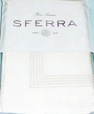 Sferra Giza 45 Sateen Boudoir Sham 5-Row Satin Stitch Ivory Egyptian Cotton New - Image 1 of 4