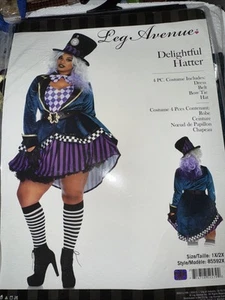  Delightful Mad Hatter Costume Leg Avenue Sz 3X /4X Steampunk Dress Missing Belt - Picture 1 of 4