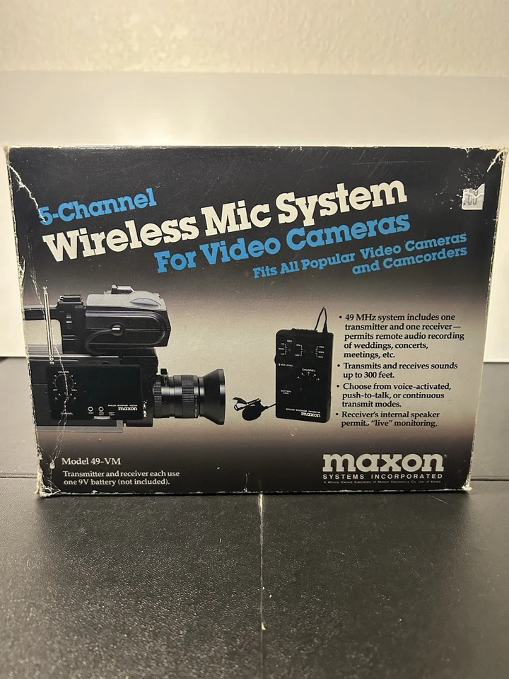 Maxon 5-Channel Wireless Mic System For Video Cameras & Camcorders Model 49-VM - Image 1 of 2