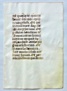 Ca.1470 plain Book of Hours manuscript leaf,Latin,France. - Picture 1 of 2