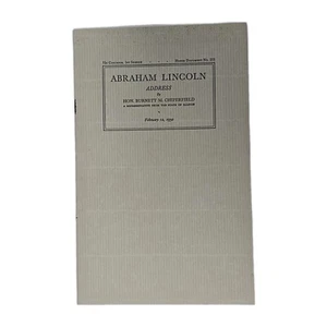 US Government Printing Office Abraham Lincoln Address US Congress Booklet 1932 - Picture 1 of 11
