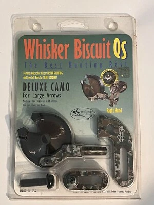 CAROLINA ARCHERY WHISKER BISCUIT QS DELUXE CAMO LARGE ARROWS RH BOW ARROW REST - Image 1 of 2