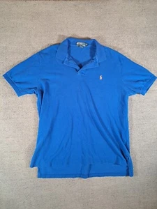 Polo Ralph Lauren XL Kurzarm Poloshirt Herren Blau 100% Baumwolle - Bild 1 von 7