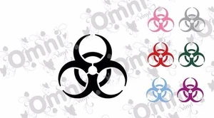 4 x BIOHAZARD Vinyl Decal Sticker Laptop Car Wall Window 9.5cm x 10cm - Picture 1 of 2