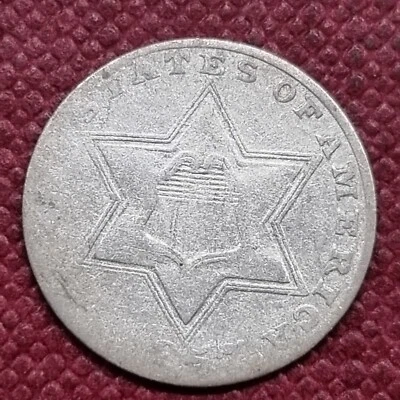1857 Three Cent Silver Trime 3c Better Grade #62234 - Image 1 of 2