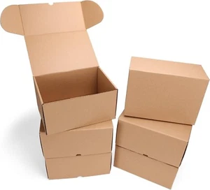 PHAREGE 10x7x5 inch Shipping Boxes 6 Pack Brown, Tab Lock Tuck Top Mailer Box... - Picture 1 of 7