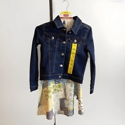NWT Levi's Youth Girls 2 Piece Denim Jacket & Dress Set S(7/8) - Image 1 of 4