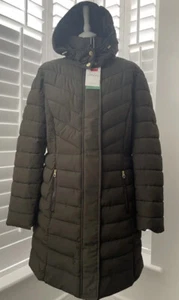 Joules Womens Dartwell Padded Longline Hooded Coat In Heritage Green . UK 6 BNWT - Picture 1 of 8