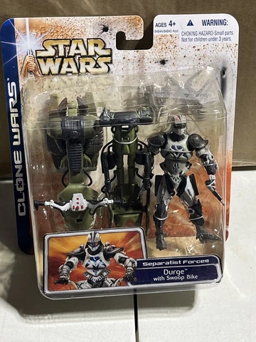 Star Wars Clone Wars Durge with Swoop Bike Separatist Forces NEW ON SEALED CARD Cover