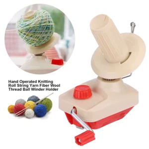 Manual Knitting Roll String Yarn Fiber Wool Thread Ball Winder Holder Machine UK - Picture 1 of 8