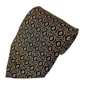 Paolo by Paolo Gucci Men's Italy Black Gold Red Geometric Necktie Tie - Picture 1 of 7