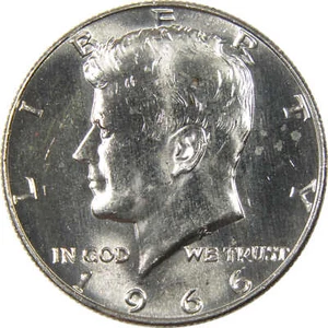 1966 Kennedy Half Dollar Uncirculated Silver Clad 50c Coin - Picture 1 of 4