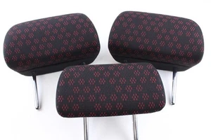 2009 Scion XB Rear Seat Cloth Head Rest Black Red Print Set 3 Series 6.0 - Picture 1 of 9