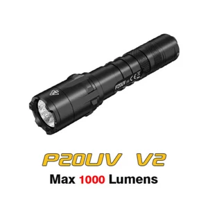 NiteCore P20UV V2 LED 1000 Lumens Tactical 365nm UV Flashlight Torch - Picture 1 of 12
