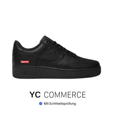 Nike Air Force 1 Low Supreme Black CU9225-001 Schwarz Unisex Sneaker - Bild 1 von 4