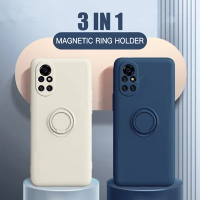 Ring Stand Case For Xiaomi Redmi Note 14 13 12 Pro 14T 13T Liquid Silicone Cover - Image 1 of 4