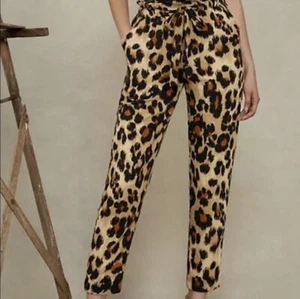 New York & Company Leopard Belted High-Waist Ankle Pant Size 16 NWT - Picture 1 of 3