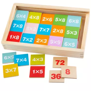 Bigjigs Toys Holz Lernzeiten Tisch Box Multiplikation lernen Mathematik - Bild 1 von 7