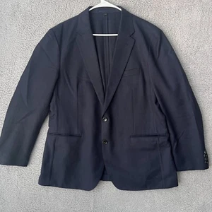J Crew Ludlow Blazer Mens 44R Black Slim Moon Worsted Wool Unlined Sport Coat - Picture 1 of 16