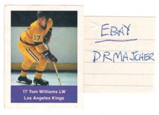 1974-75 NHL Action Hockey Stamps #118 Tom Williams stamp Los Angeles Kings 74-75