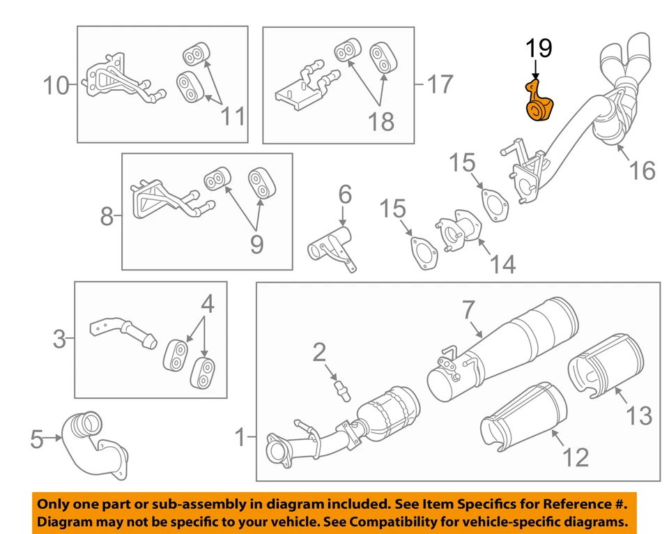Ford OEM 08-14 F-250 Super Duty Exhaust-muffler Bracket BC3Z5260A