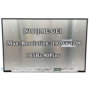 N160JME-GE1 16.0" IPS 1920×1200 40pins 165Hz Laptop LCD Screen Display Panel - Imagen 1 de 3