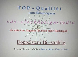 5 estrellas de alambre dobles - 8 cm - estrellas de perlas - cuentas - estrellas 16 - radiante - Imagen 1 de 1