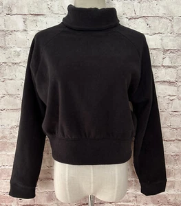 OLD NAVY GO WARM Girls XL 14-16 Black Fleece Cropped Pullover Cowl Neck Top NEW - Picture 1 of 4