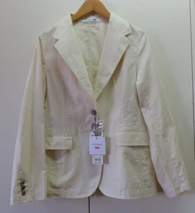 NWT Stylish Off-White Linen Blend Blazer from Uniqlo & JW Anderson - Size S - Picture 1 of 14
