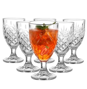 Pack of 6 Water Goblets Soft Drinks crystal glasses 180ml - Picture 1 of 12